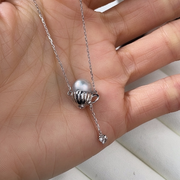 海水珍珠颈饰银S925镶嵌