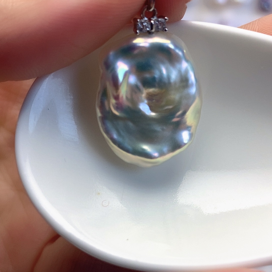 淡水珍珠颈饰银S925镶嵌