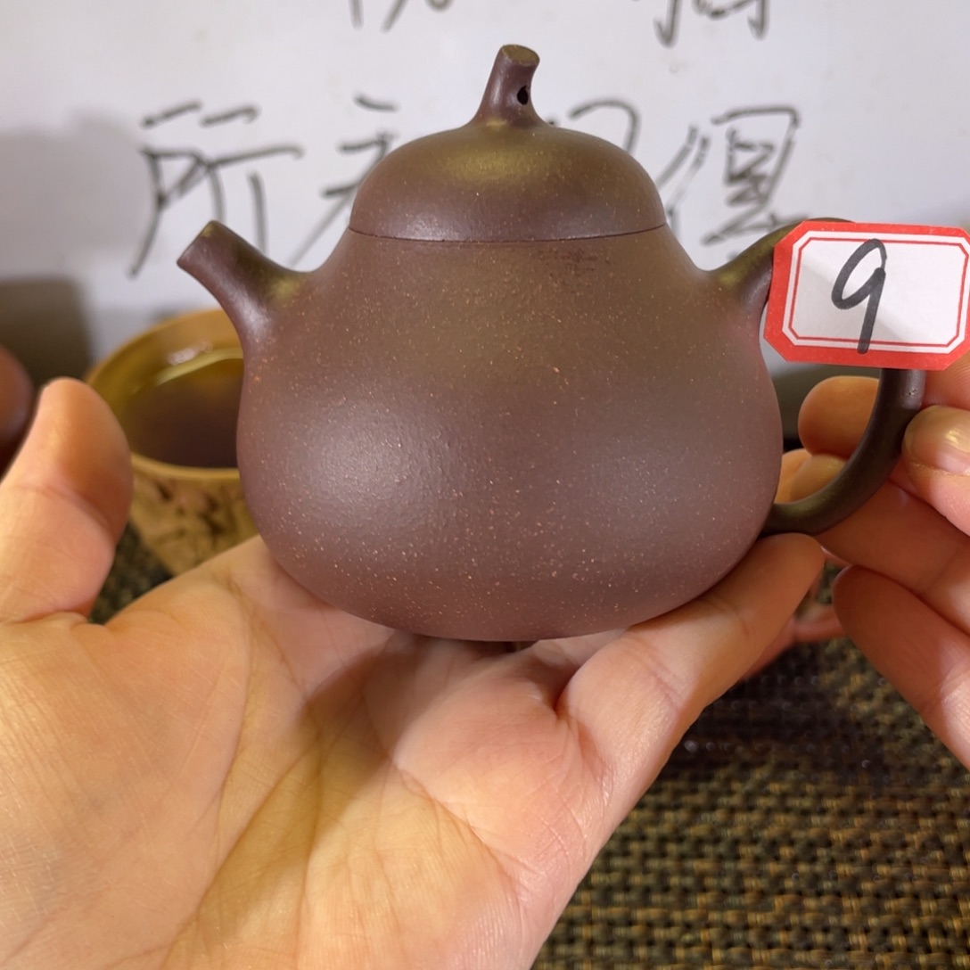 紫砂茶壶茄瓜紫泥