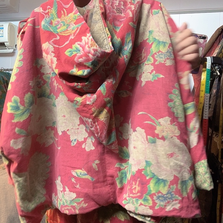 生***9东北大花连帽棉服上衣