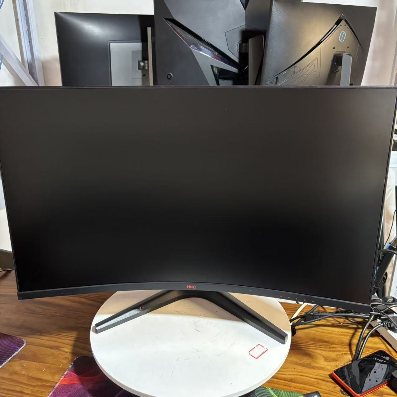 95新 HKC/惠科 32寸曲面2K165赫兹高刷显示器1000曲R广色域覆盖