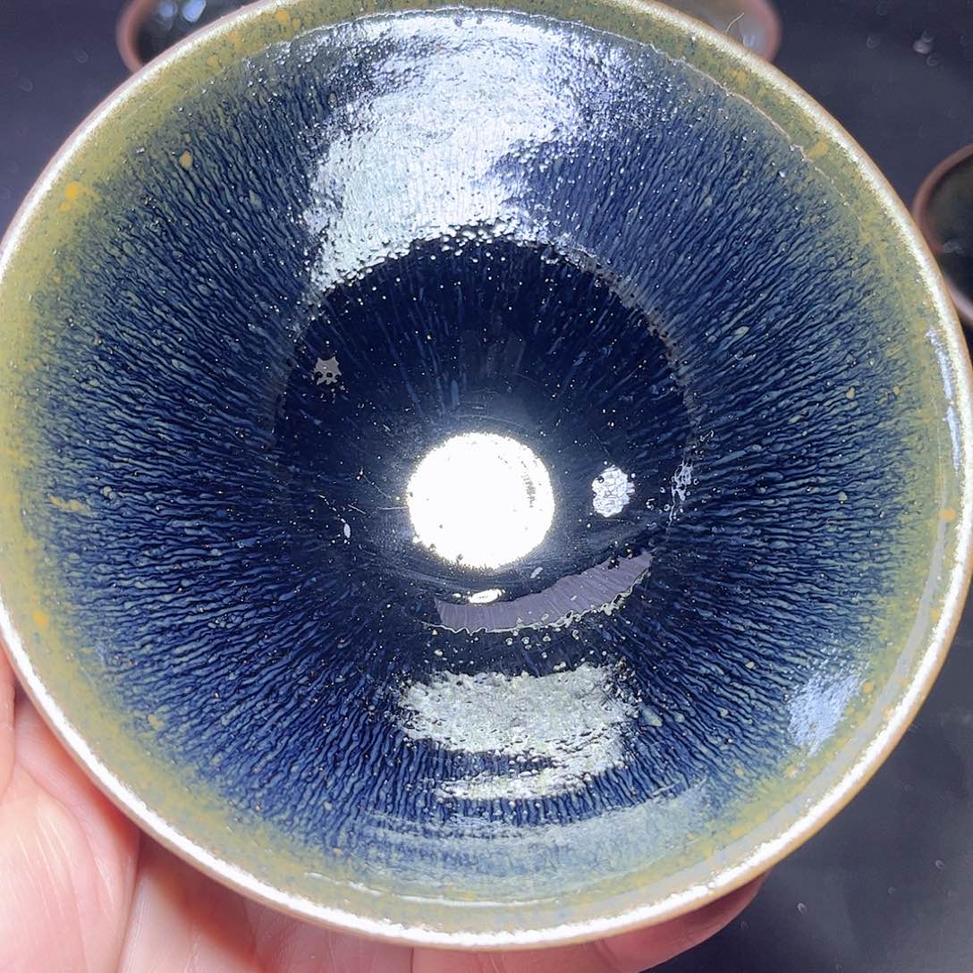 茶盏阿*青蓝毫11.9口径点茶器