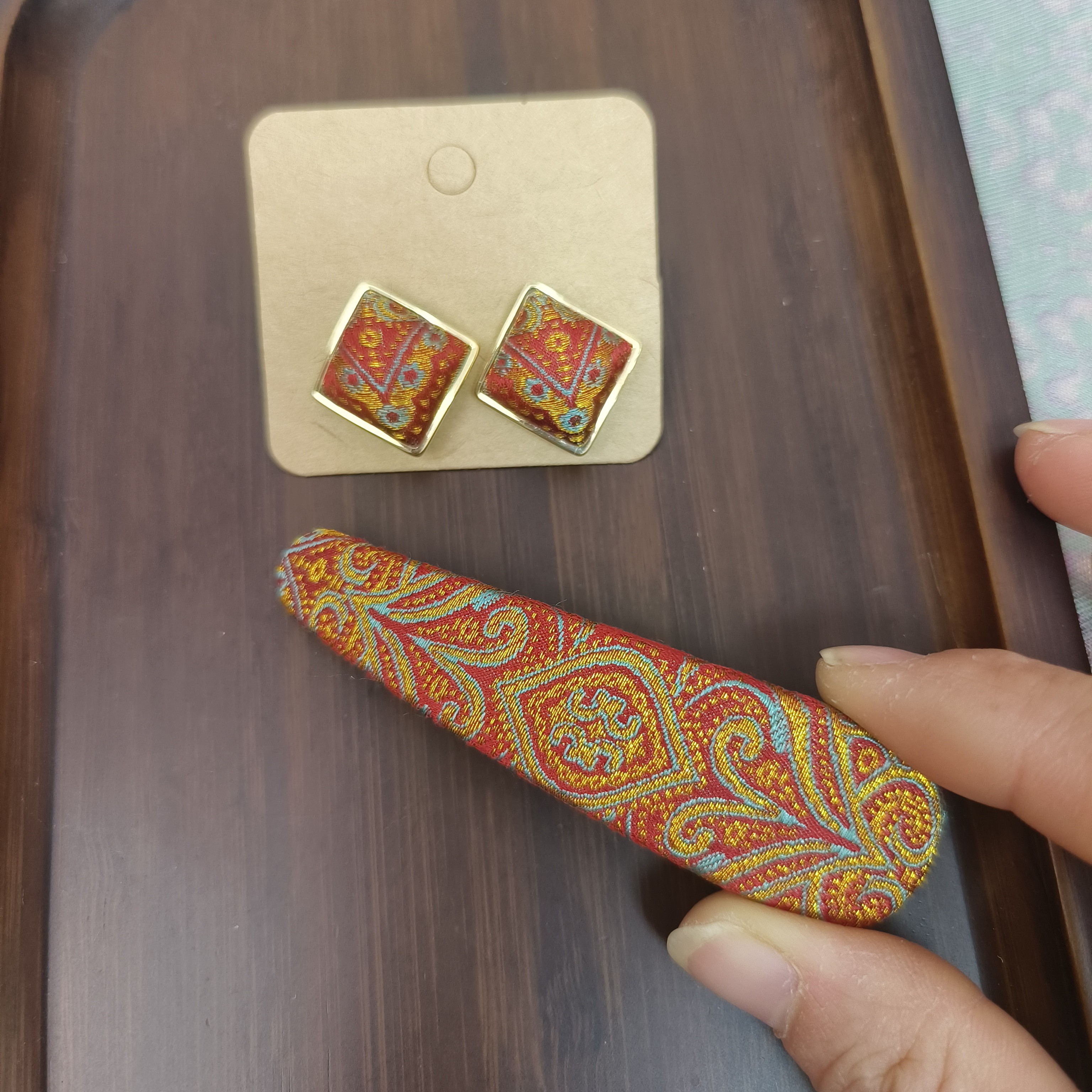 宋锦手工新中式发夹气质国风头饰慎拍不退不换