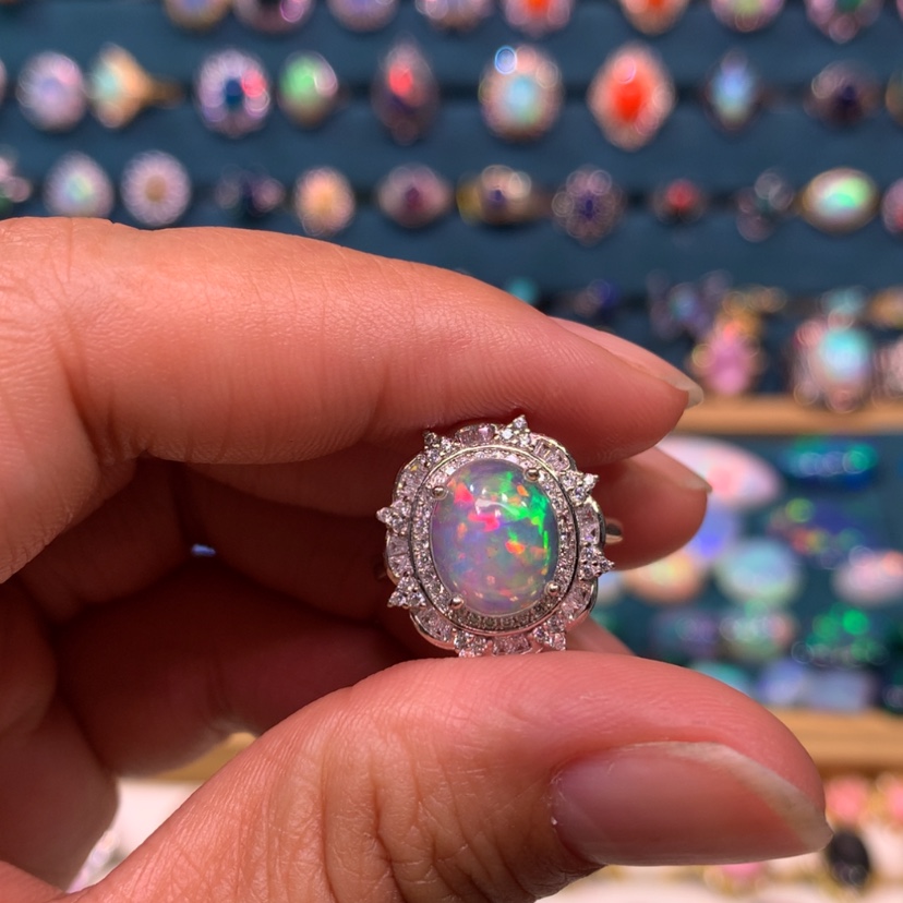 【闪购商品】欧泊戒指款式银S925镶嵌