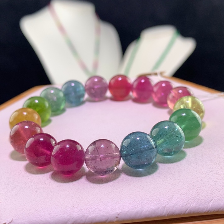 双色碧玺手链未镶嵌