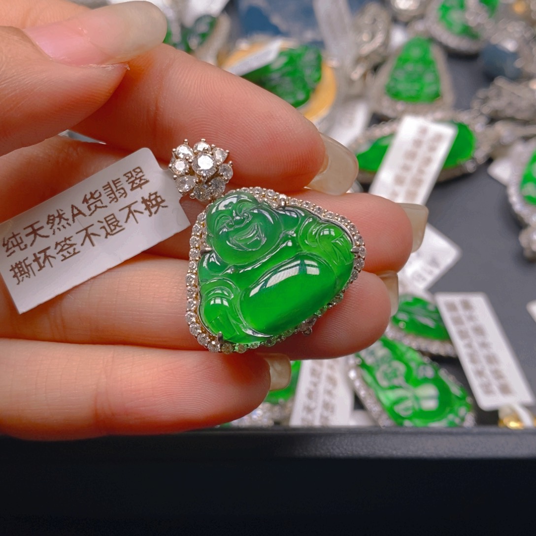 翡翠颈饰银S925镶嵌8888888888