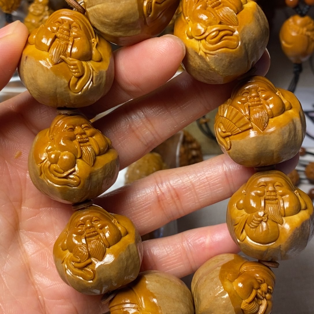 橄榄核手串/手链竹*风包衣财神