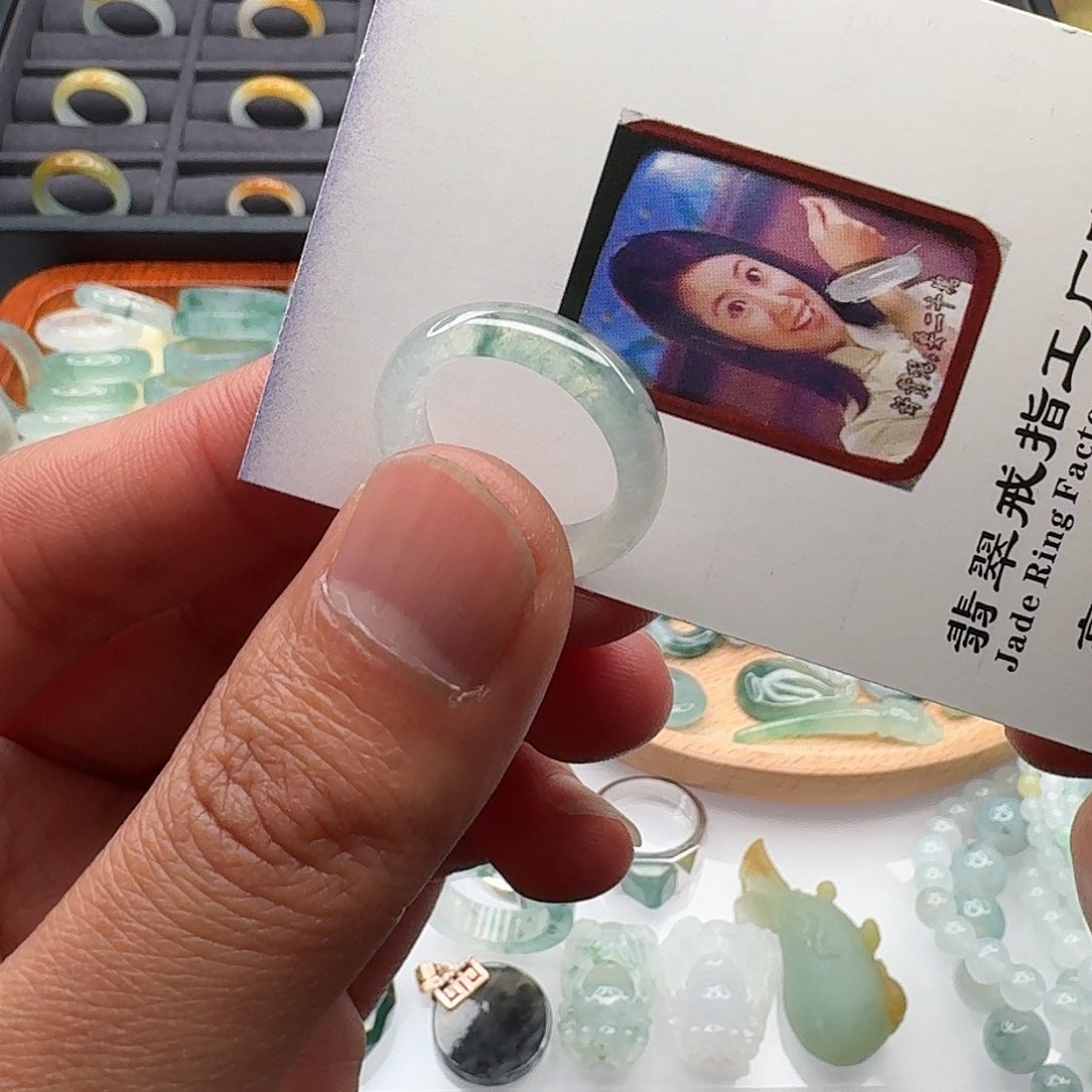 翡翠戒指未镶嵌淡*hloluxy