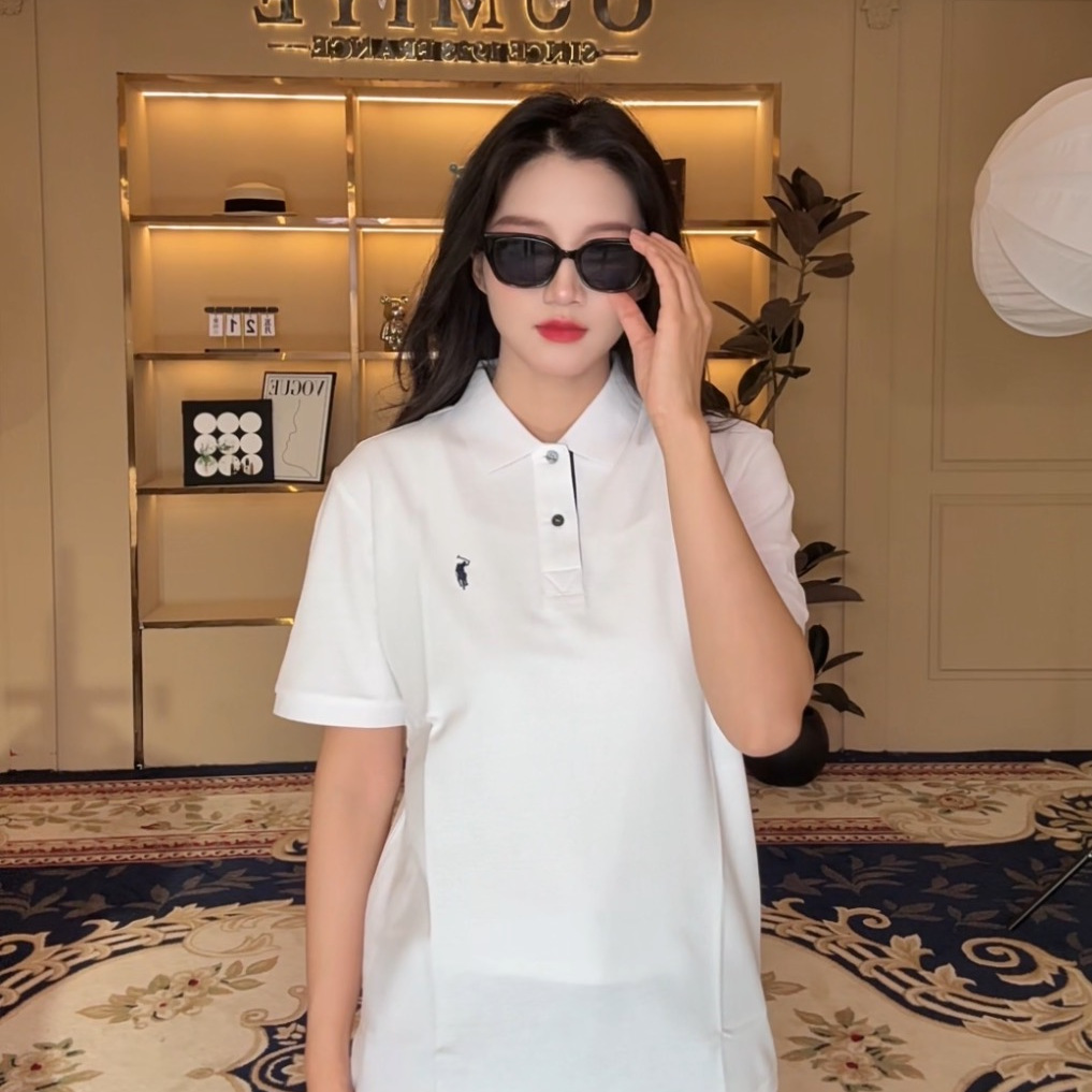 【立领拉夫-016】奢品仓男女同款简约重磅情侣百搭休闲T恤