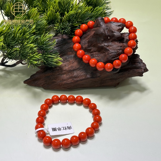 HJC3天然南红手串9mm+多样性发其一