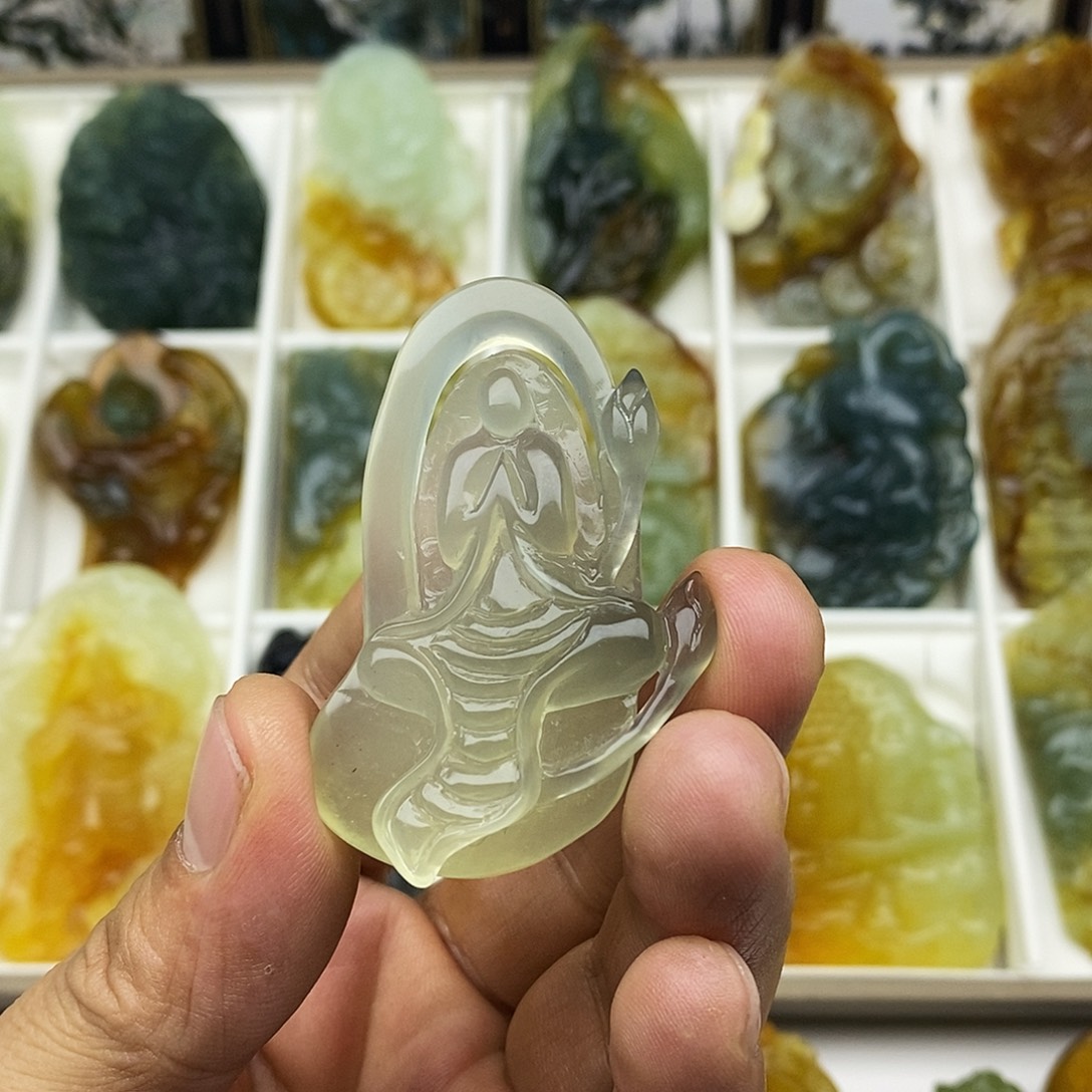 蛇纹石玉未镶嵌珠宝半成品