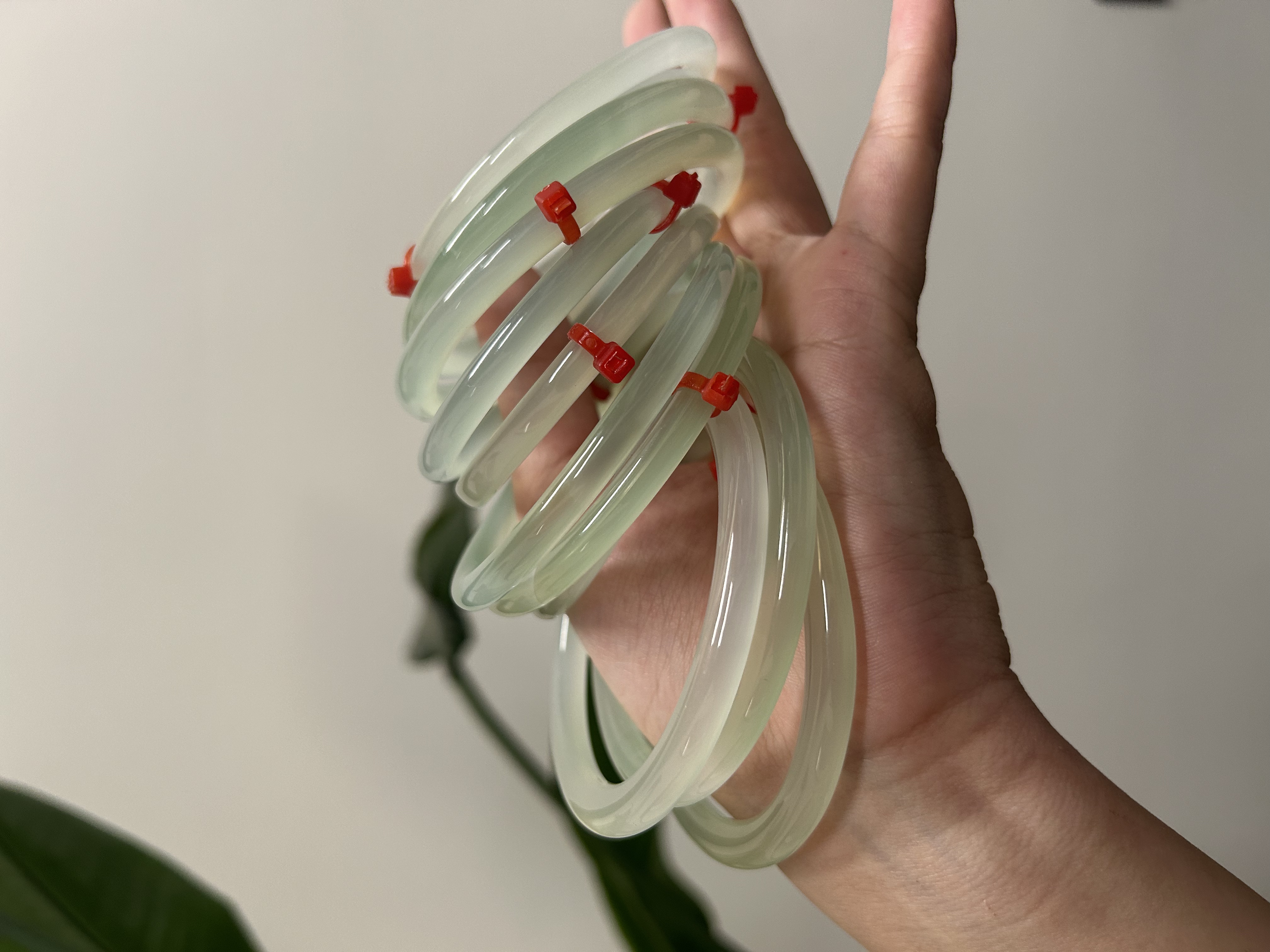 福利 美人条玉髓油青卡6MM玉镯【包容天然结构介意勿拍】【一只发货】