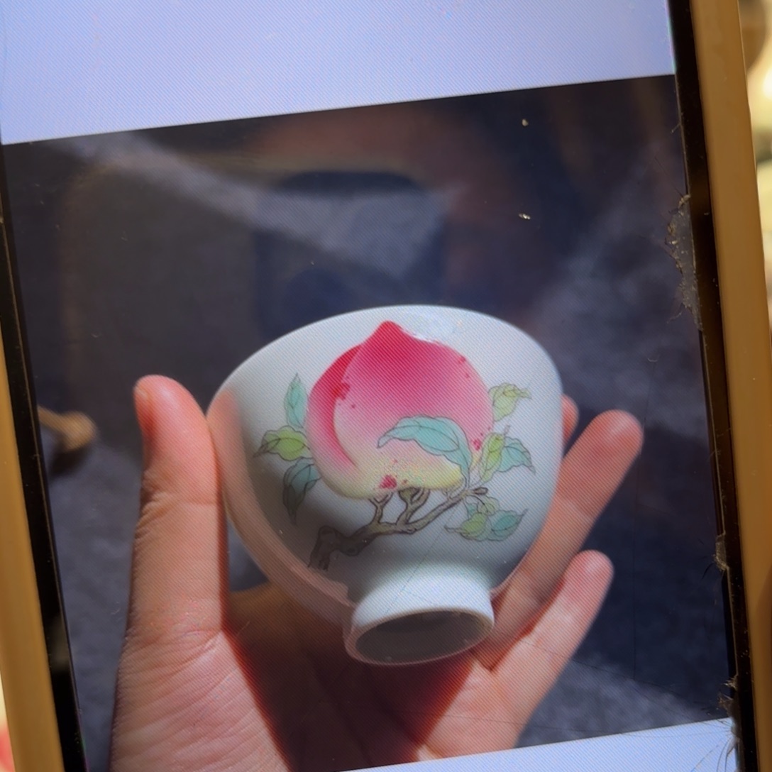 瓷单桃杯 福利鸡心……