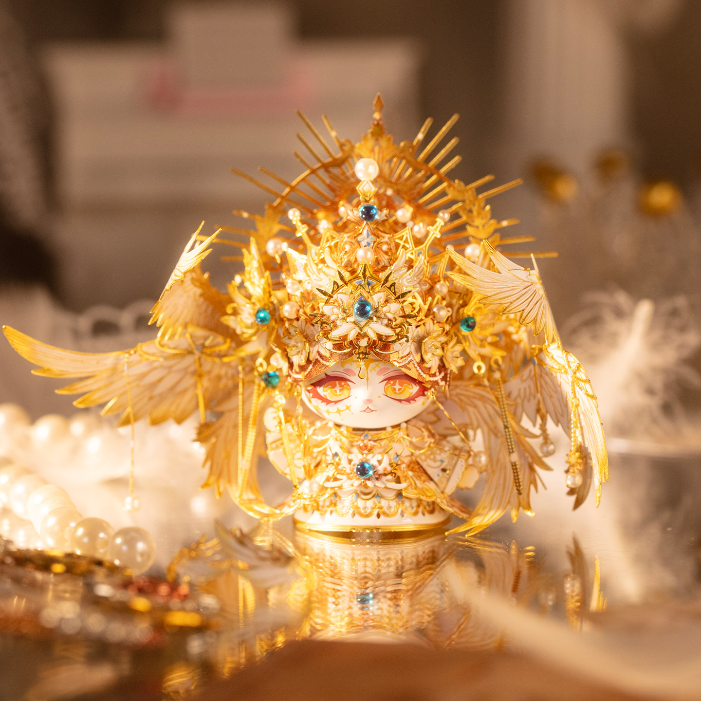 艺模喵之城天使3D立体拼图金属拼装模型手工国风潮玩具送礼物摆件