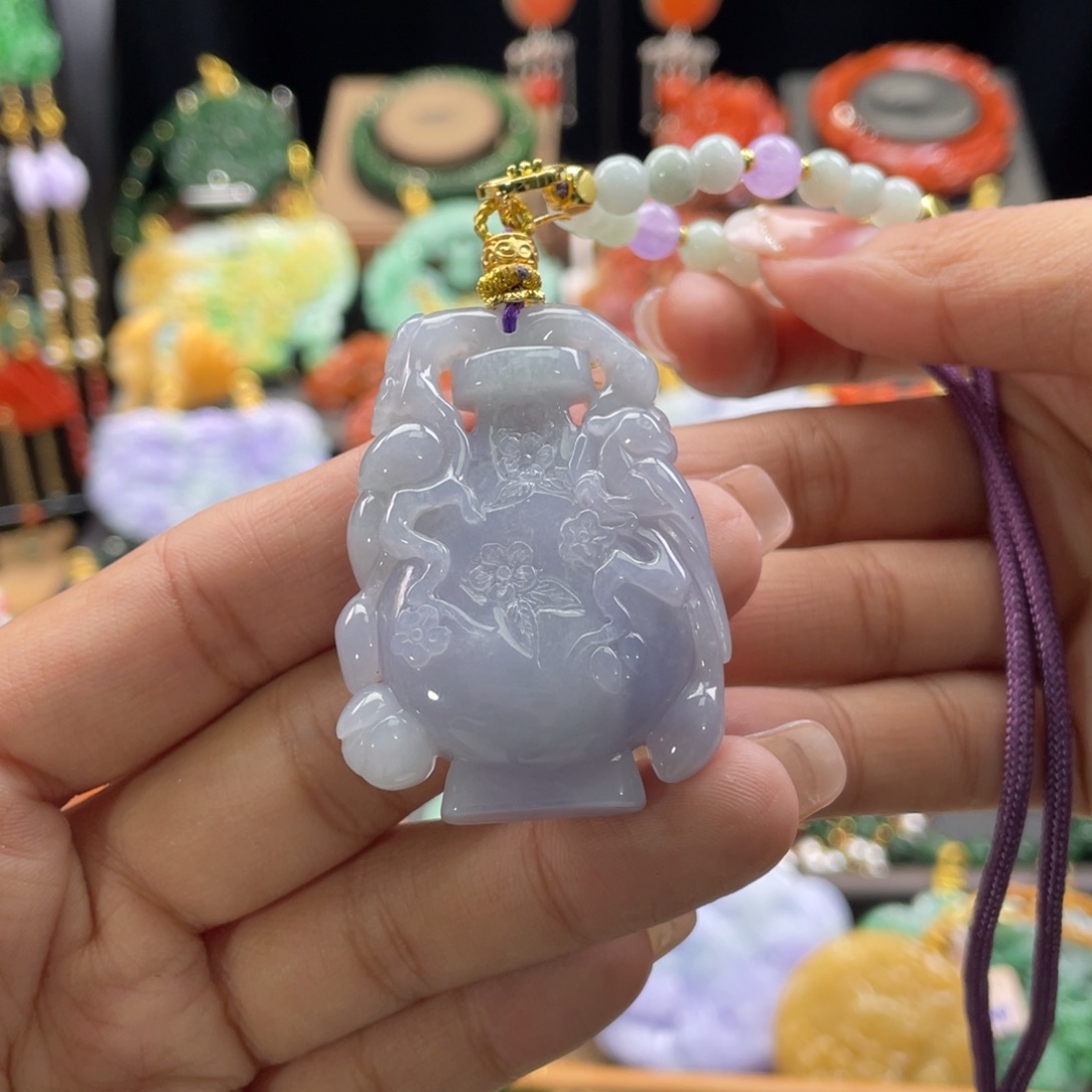 翡翠颈饰未镶嵌代编织