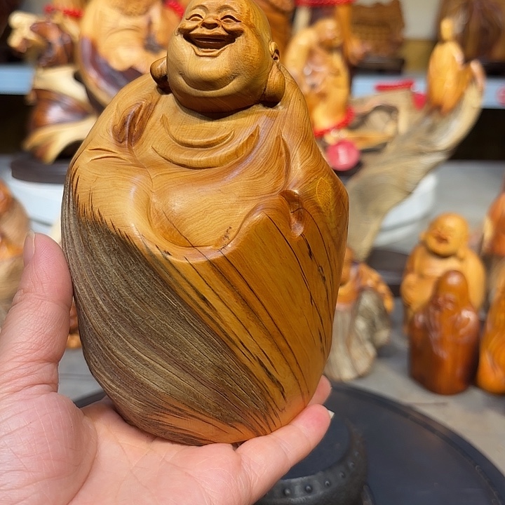 柏木太行崖柏弥勒佛