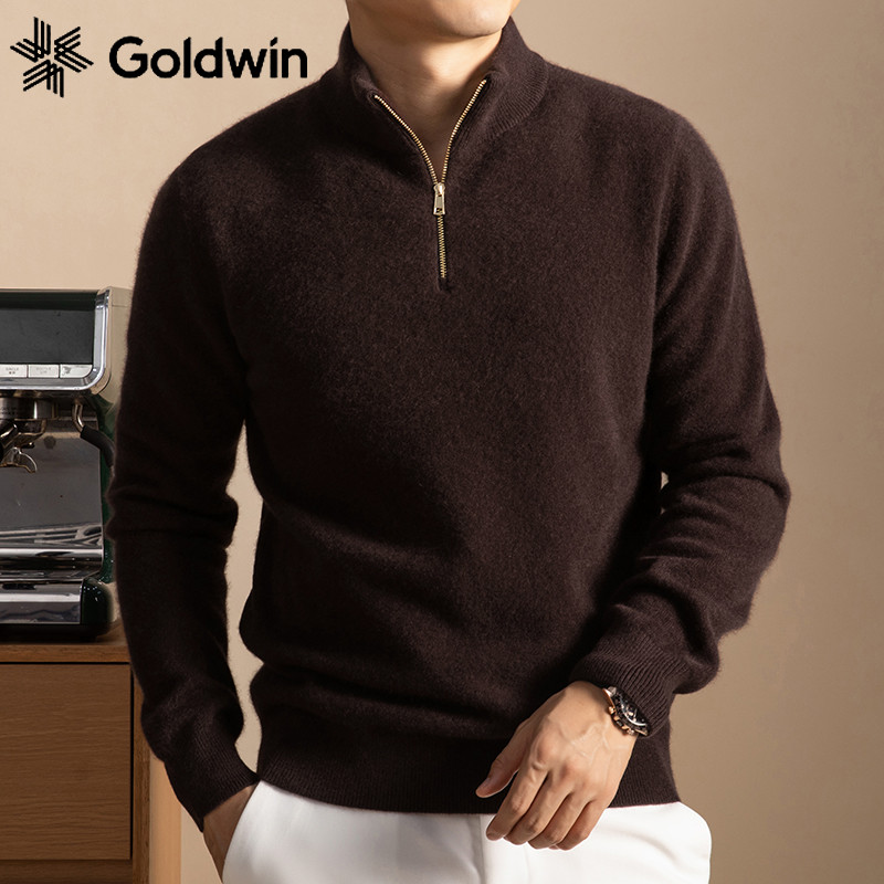 高得运折扣男士100%绵羊毛拉毛针织衫软糯保暖冬季羊毛衫