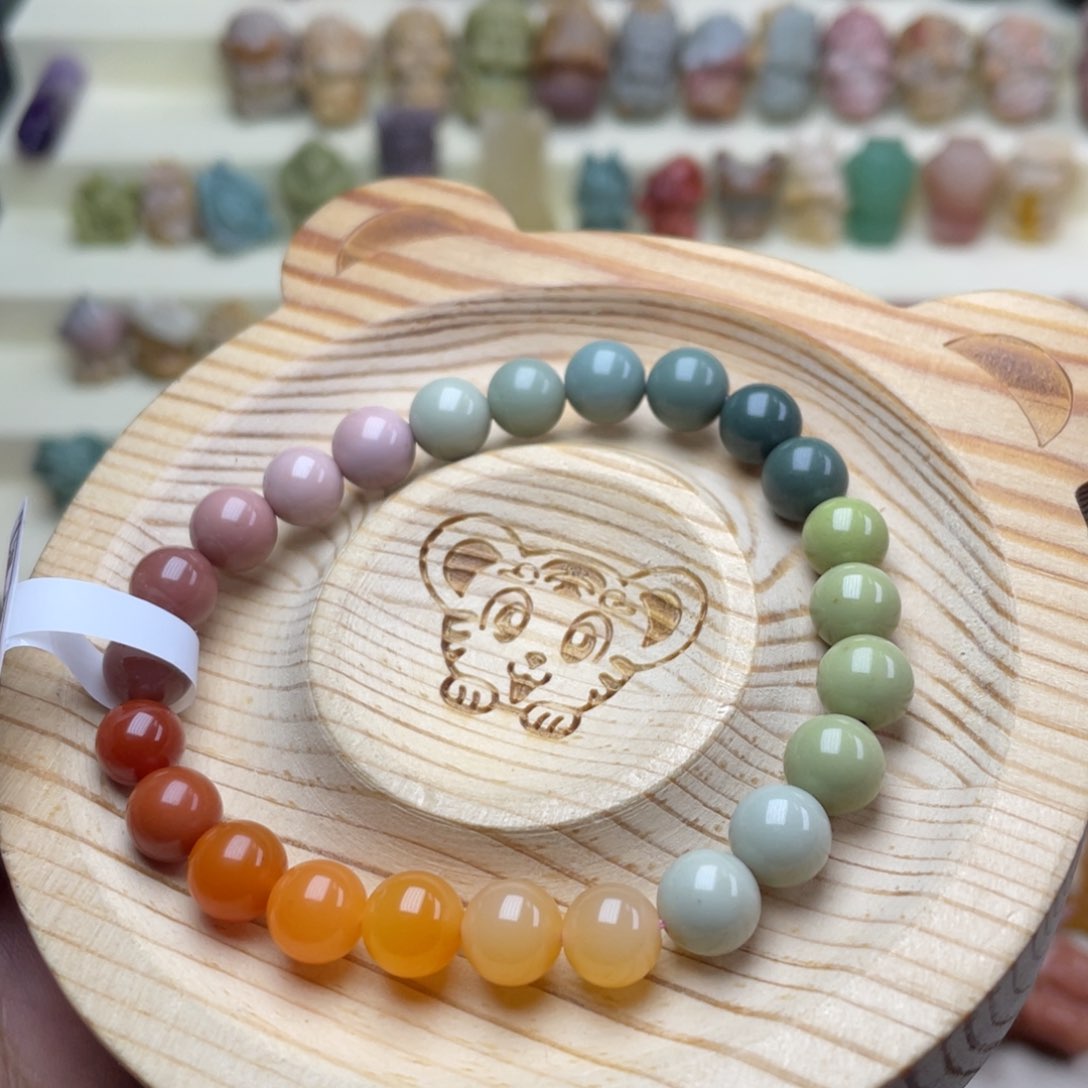 石英质玉未镶嵌颈饰441彩虹手串 卡7.5福利款