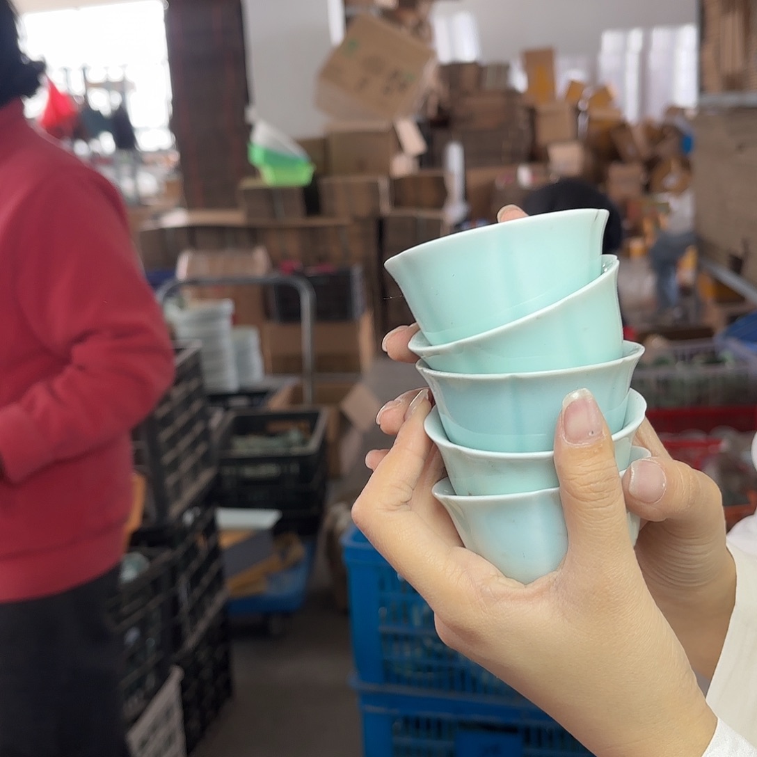 龙泉云间青瓷小米茶器