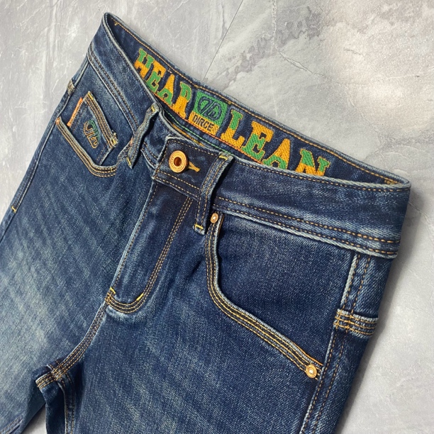 929#夏季新款男裤重工水洗蓝色经典男士牛仔裤微弹修身小直筒男装