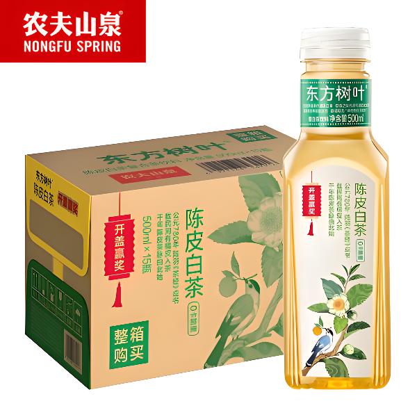 东方树叶 陈皮白茶饮料500ml*15瓶 整箱