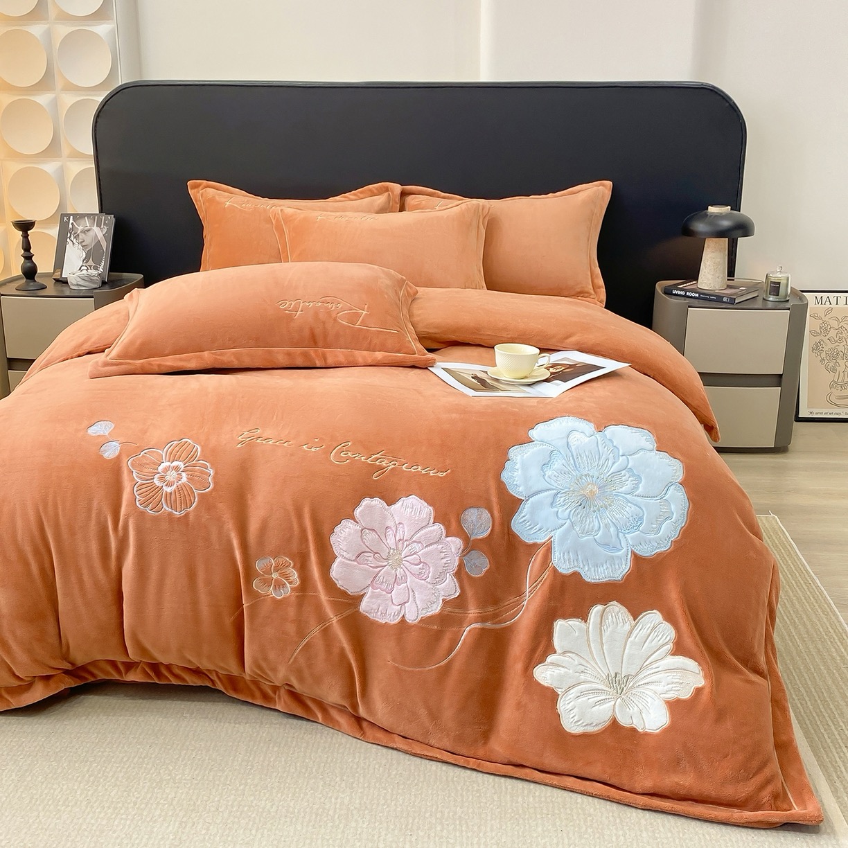 V/雅鹿正品冬季加厚高克重宝宝绒四件套直播间听清主播介绍下单