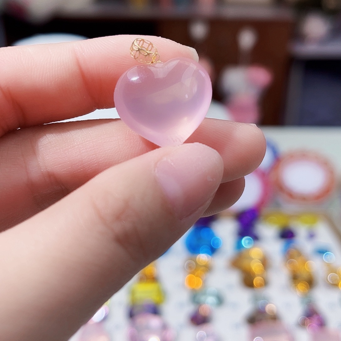 水晶颈饰18K金镶嵌天然