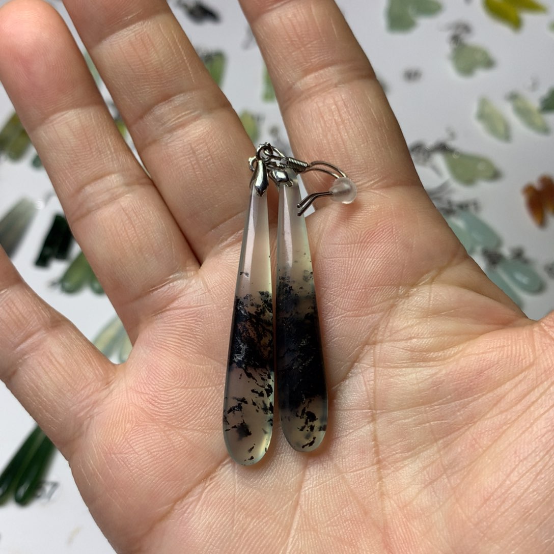 蛇纹石玉耳饰未镶嵌，*，