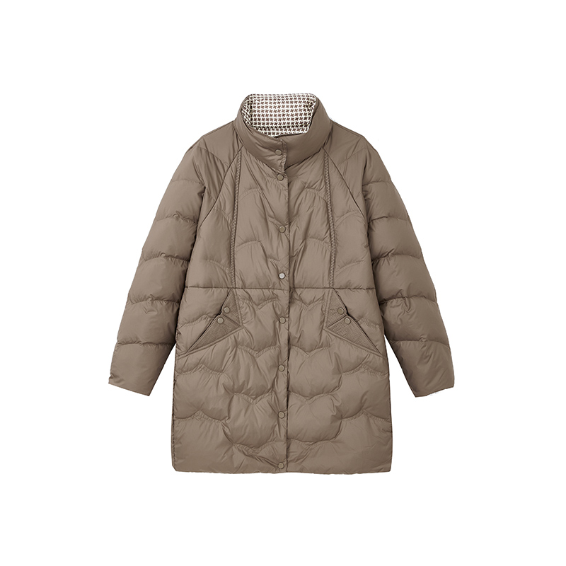 【达人专属】双面穿羽绒服立领通勤舒适保暖外套X09BYS8698