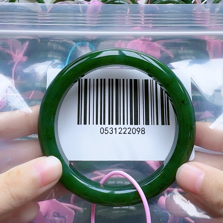 和田玉（碧玉）手镯未镶嵌6263微瑕