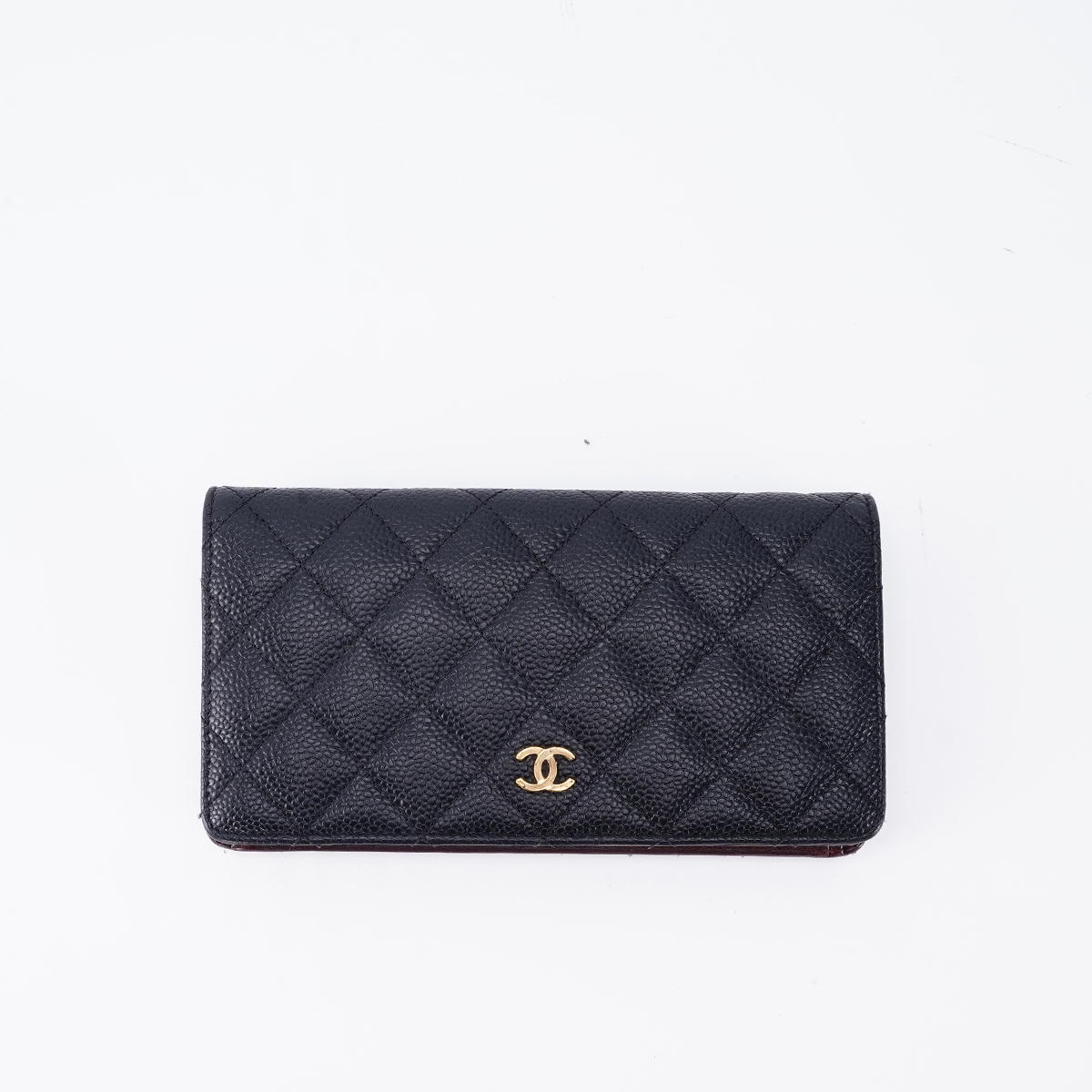 95新 Chanel/香奈儿 【诗诗一口价】黑色对折钱包长款荔枝纹