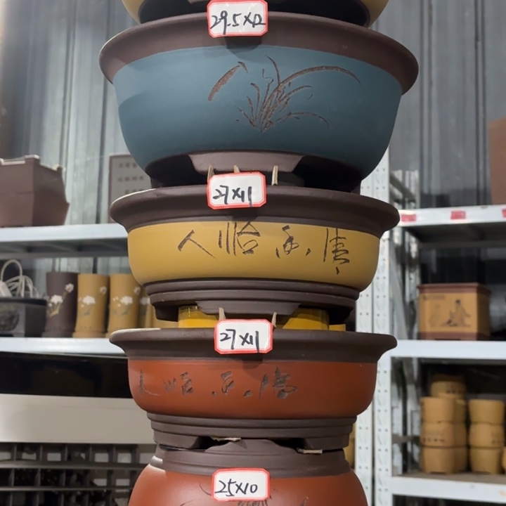 花盆紫砂100-6。    