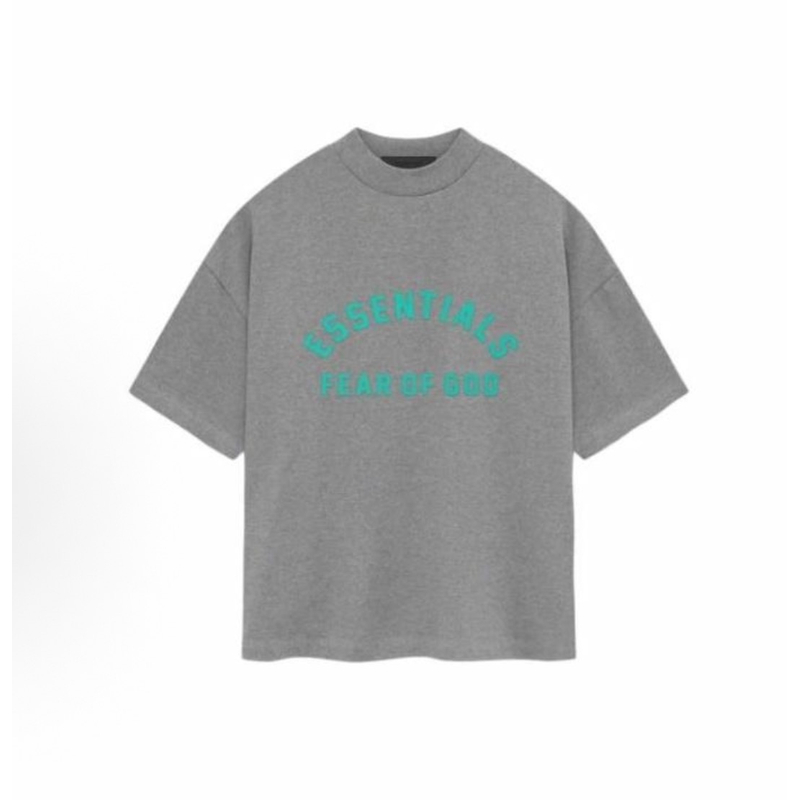 Essentials SS24百搭时尚经典情侣纯色重磅圆领套头短袖