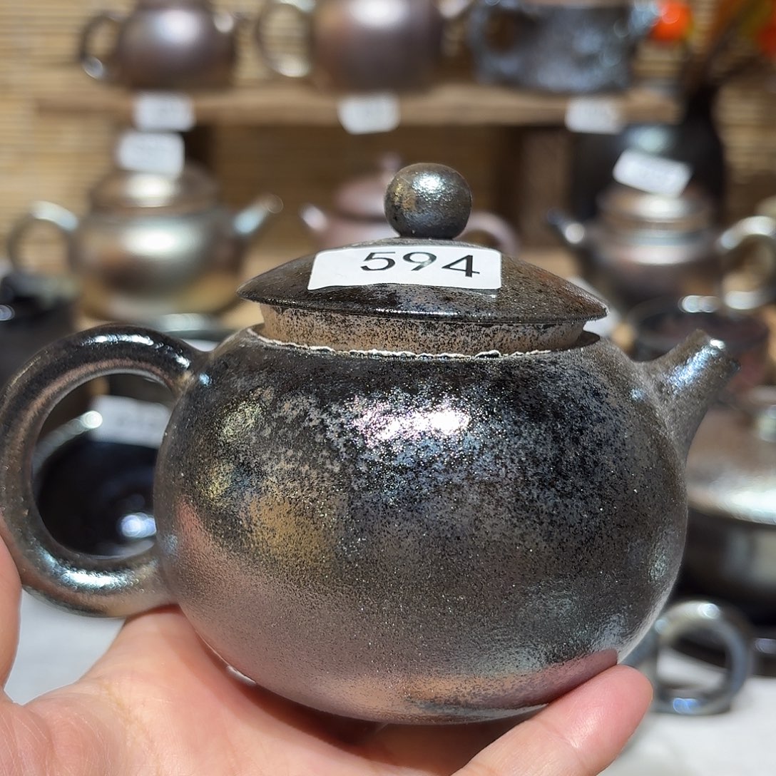 壶建水紫陶紫泥柴烧壶