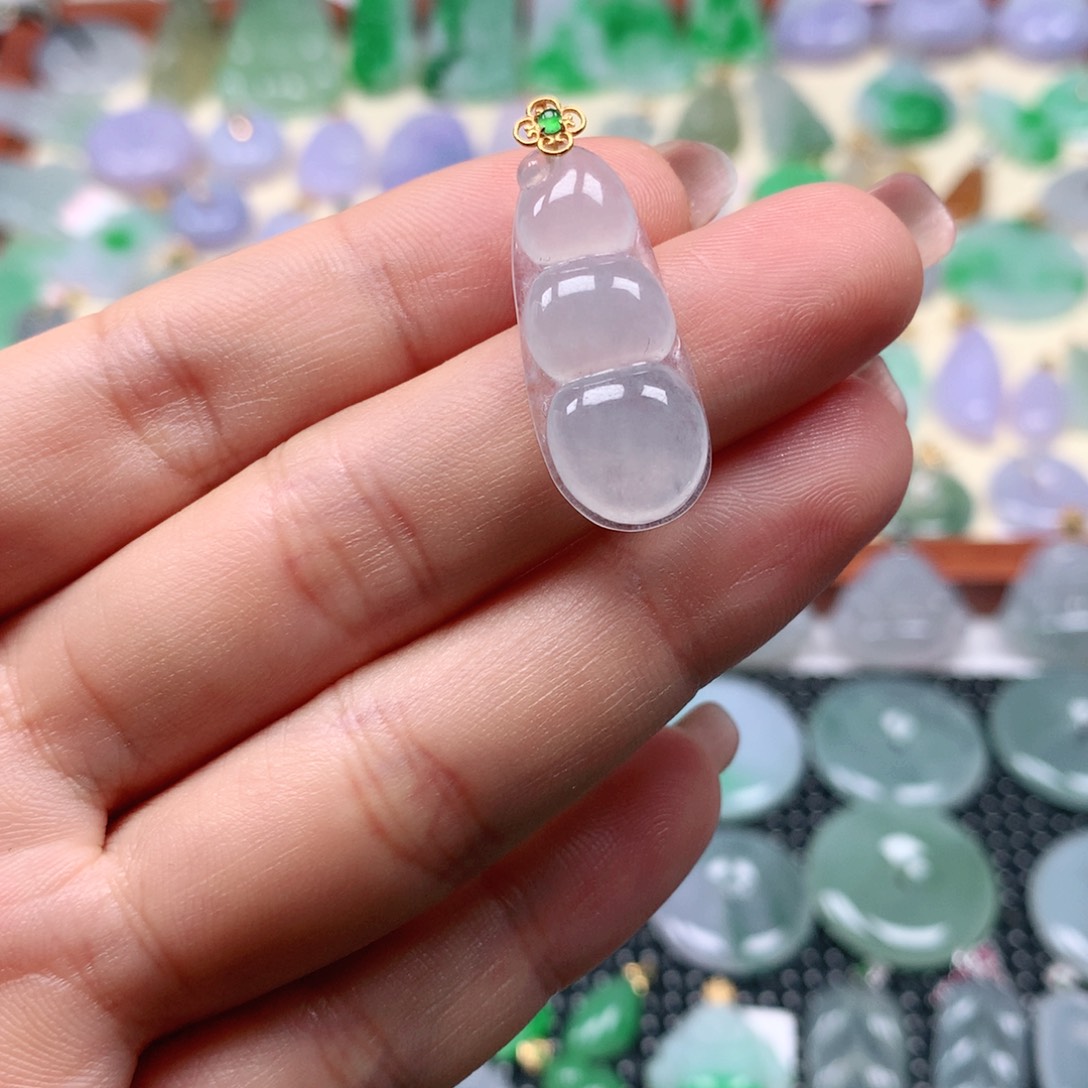 【闪购商品】翡翠18K金镶嵌吊坠(不含链)?*