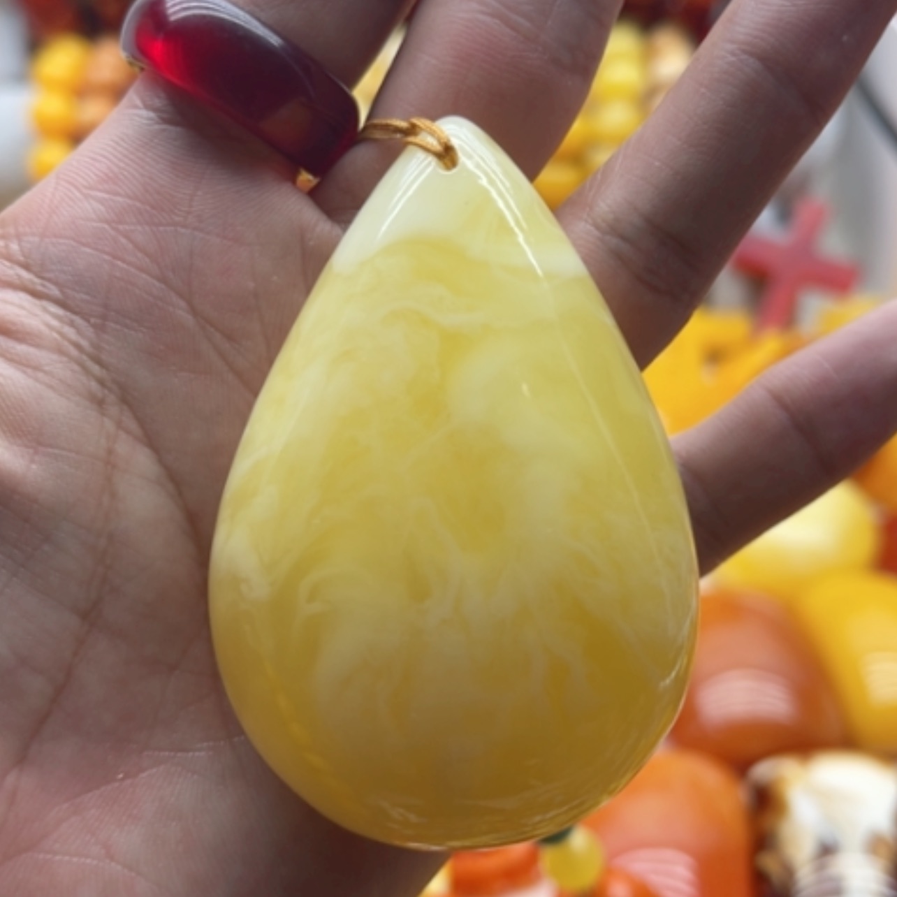 【闪购商品】蜜蜡项链未镶嵌蜜蜡项链水滴