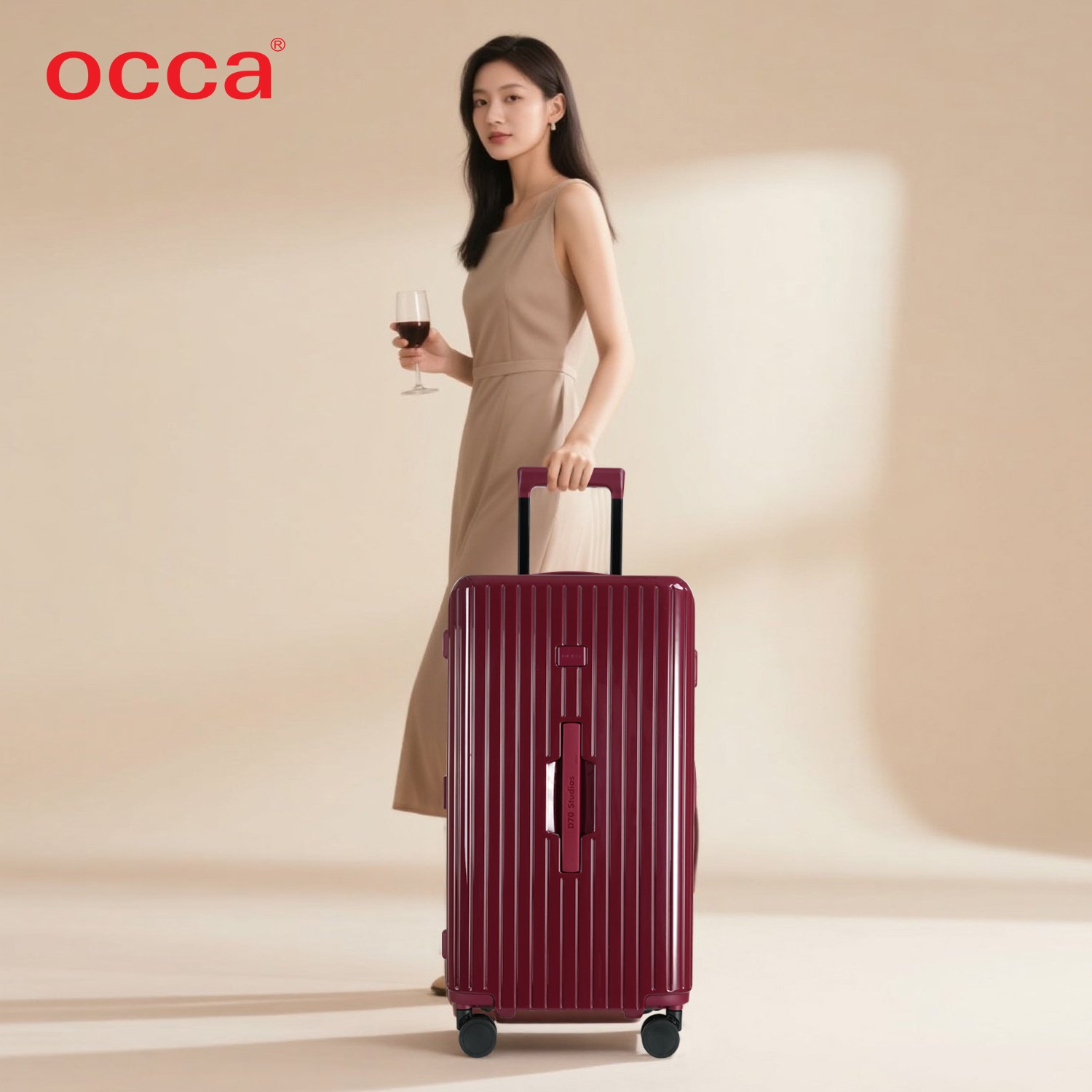 OCCA【新品】ZEST高颜值纯PC行李箱坚固耐用女静音顺滑大容量旅行箱