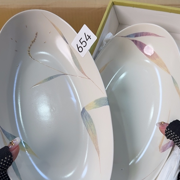 中古物品 默认微瑕很好看的盘子