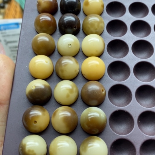 吊坠白玉菩提精品14皮蛋圆30颗