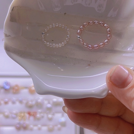 淡水珍珠戒指合金