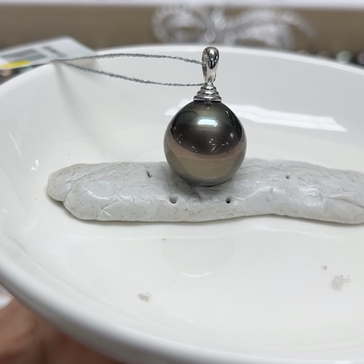 银S925镶嵌吊坠(不含链)海水珍珠14.1mm60号