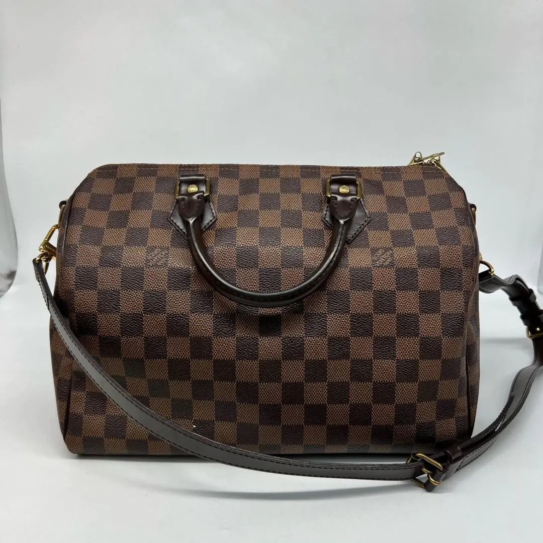 95新 LouisVuitton/路易威登 LVSpeedy30棕棋盘格 13年  20516