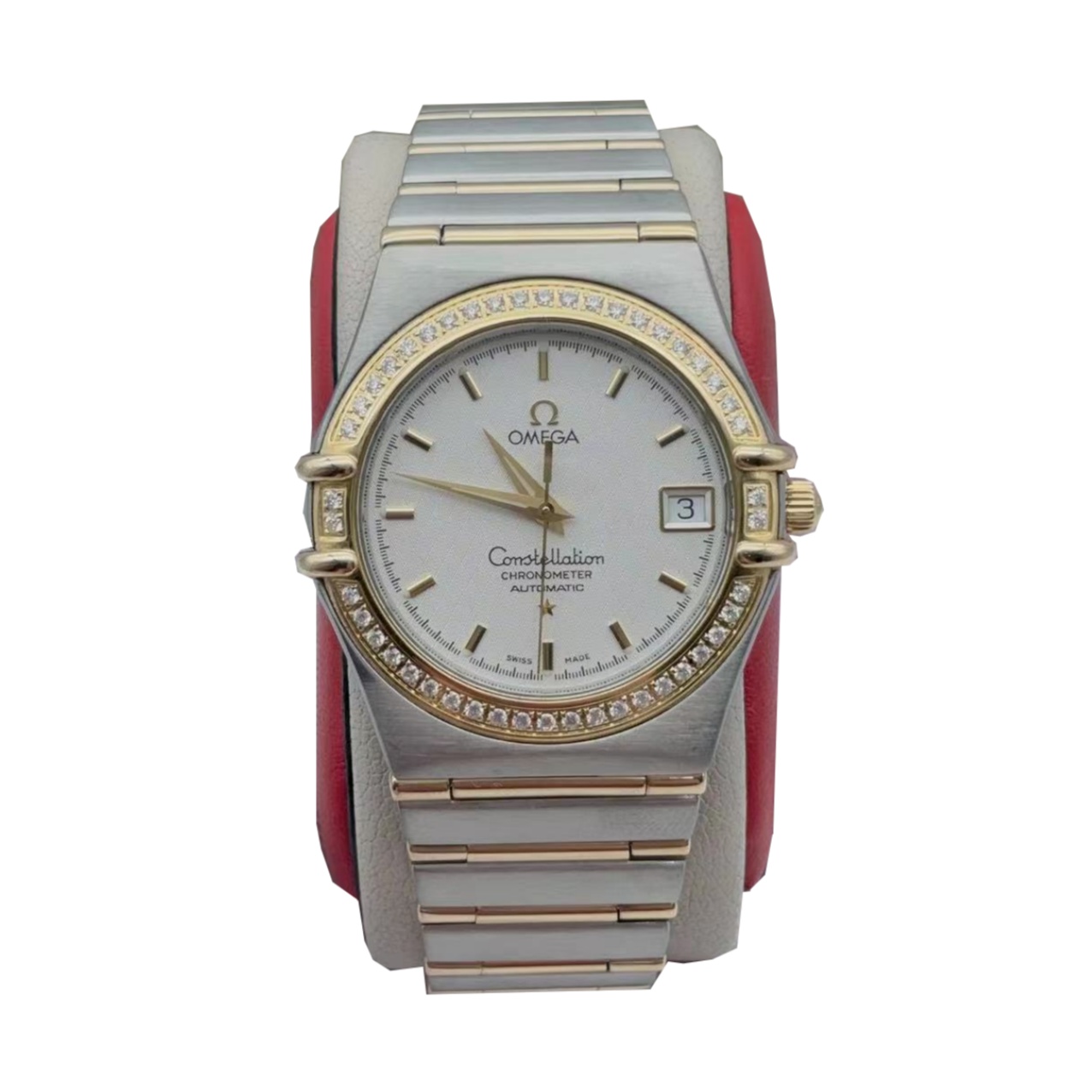 95新 Omega/欧米茄 35.5mm星座经典后配钻圈自动机械中性表手表