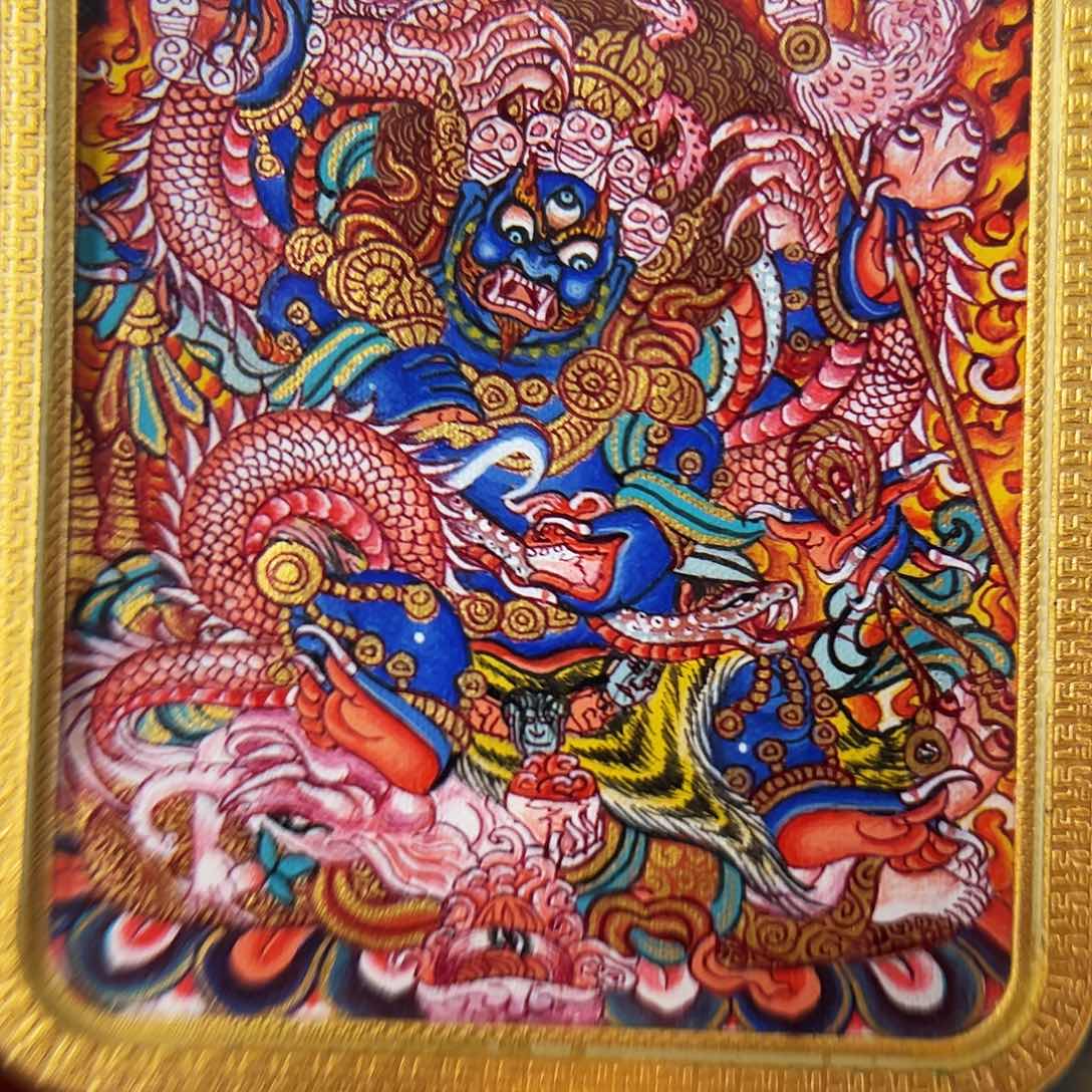 吊坠青海热贡手绘大黑天