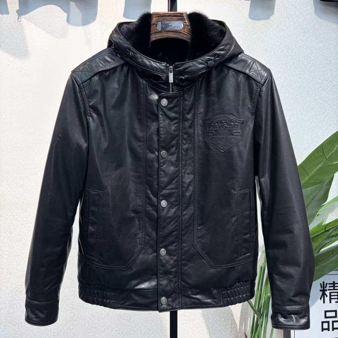 牛皮貂内胆整貂内胆男士高端休闲冬季皮衣