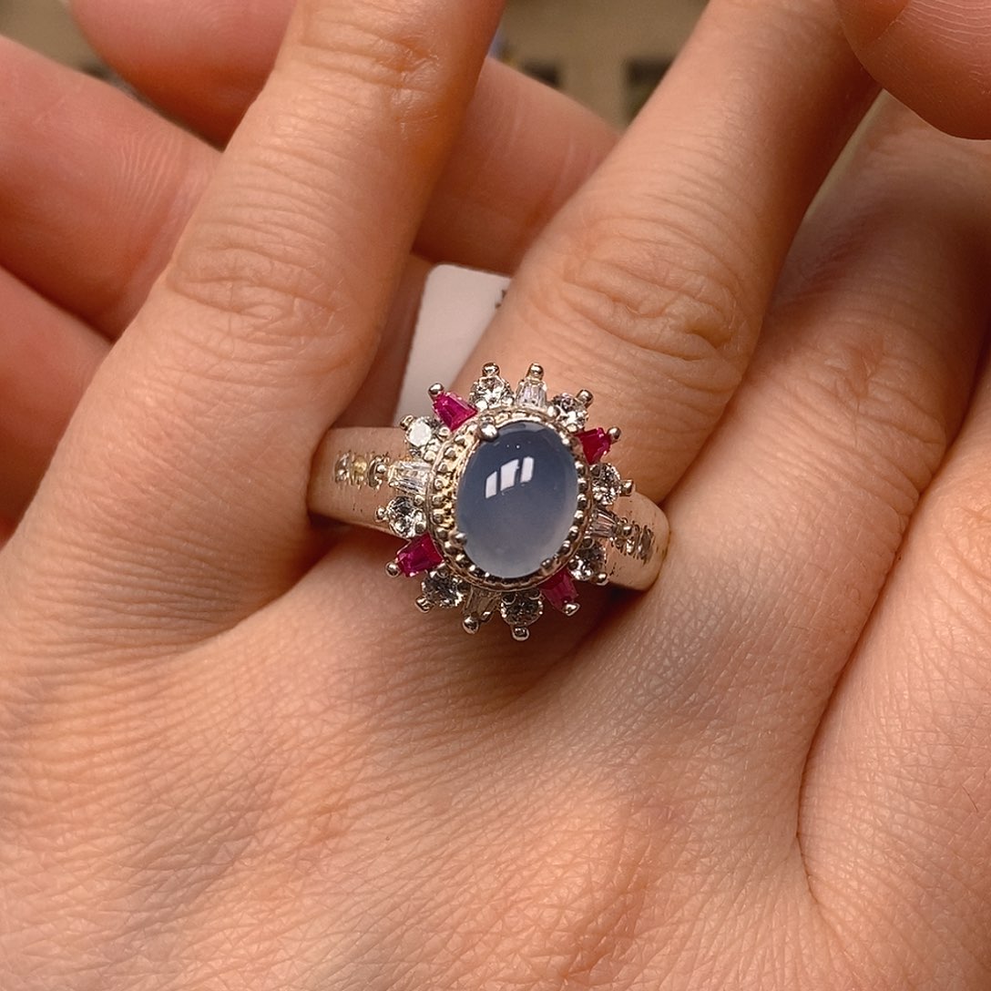 翡翠戒指未镶嵌翡翠蛋面