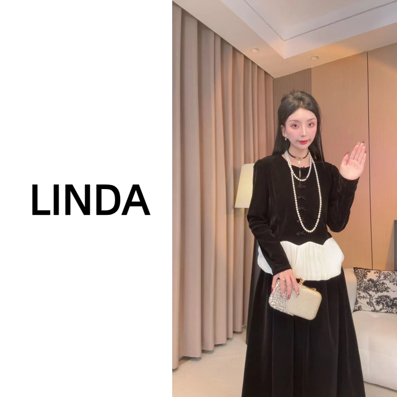 法式小香风丝绒拼接荷叶边长袖上衣女2025年秋季新款设计感小衫潮