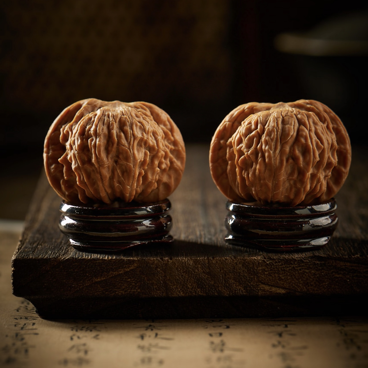 四座楼满天星苹果园南疆石虎头大粗筋文玩核桃把件（乱拍随机发）