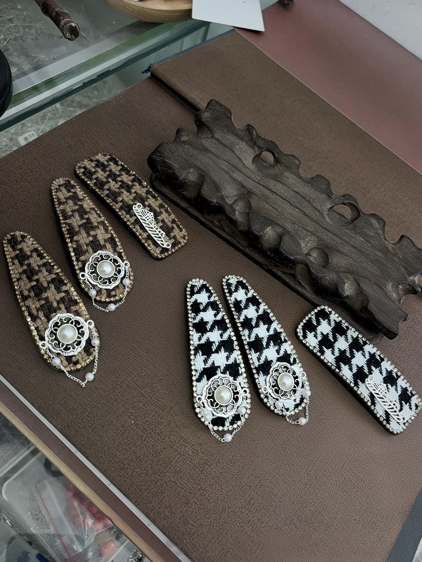 原创民族风合金头卡拍一发二小香风发夹