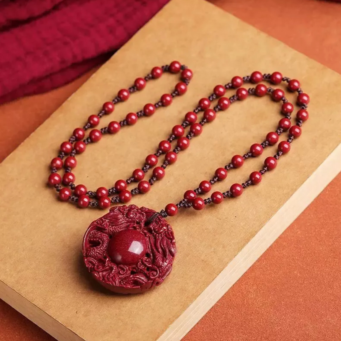 天然辰砂HSMY-1088甄选手串（无礼盒）